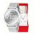 Relógio Feminino Champion Digital Espelhado Pulseira Mesh CH40106S Colar e brincos - Imagem 1
