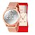Relógio Feminino Champion Digital Espelhado Pulseira Mesh CH40106P Kit Colar e brincos - Imagem 1