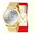 Relógio Feminino Champion Digital Espelhado Pulseira Mesh CH40106B Colar e brincos - Imagem 1