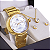 Relógio Champion Ana Hickmann Feminino Dourado AH30175H Kit Colar e Brincos - Imagem 7
