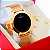 Relógio Champion Feminino Dourado Digital Led Vermelho CH40106H Kit Colar e Brincos - Imagem 7