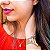 Relógio Champion Feminino Dourado Digital Led Vermelho CH40106H Kit Colar e Brincos - Imagem 4