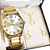 Relógio Feminino Dourado Champion Elegance CN27652W Prova D Agua + Colar e Brincos - Imagem 8