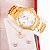 Relógio Feminino Ana Hickmann Dourado Analógico Aço Inox Cristais AH28606H Colar e Brincos - Imagem 7