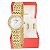 Relógio Feminino Champion Dourado Pequeno Luxo CF25312H + Brincos - Imagem 1
