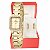 Relógio Feminino Champion Dourado Pequeno Luxo CF25465G + Brincos - Imagem 1