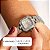 Relógio Feminino Champion Prata Pequeno Luxo CF25769Q + Brincos - Imagem 2