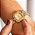Relógio Feminino Champion Dourado Pequeno Luxo CF25769X + Brincos - Imagem 4