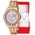 Relógio de Pulso Feminino Ana Hickmann Rosé AH30255Z Colar e Brincos - Imagem 1
