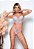 Body com Bojo Renda Bicolor e Perneira - Imagem 7
