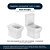 Tampa de Vaso Poliéster Boss Branco para bacia Incepa 1.6gpf 6lpf - Imagem 4