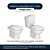 Assento Sanitário Laqueado Soft Close Village Branco para vaso Deca com Ferragem Dourada - Imagem 3