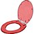 Tampa de Vaso Acrilico Transparente Vermelho para vaso Incepa Flamingo - Imagem 2