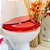 Tampa de Vaso Acrilico Transparente Vermelho para vaso Incepa Flamingo - Imagem 5