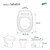 Assento Sanitário Poliester Soft Close Sabatini Cinza Claro para vaso Icasa 6lpf - Imagem 3