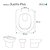 Tampa de Vaso Poliéster Duomo Plus Branco para bacia Deca 1.6gpf 6lpf - Imagem 3