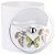 Lixeira Decorada Branco com Borboleta Verde - Imagem 1
