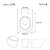 Assento Poliester Soft Close Antimicrobiano Link LK Branco para vaso Deca - Imagem 5
