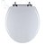Assento Sanitário Tampa de Vaso Branco MDF Laqueado Oval Convencional para bacia Deca - Imagem 1
