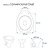Tampa de Vaso Poliester Convencional Oval Universal 1.6gpf 6lpf Bege Creme para bacia Deca - Imagem 2
