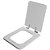 Assento Sanitário Poliester Soft Close Square Cinza Platina (Cinza Claro) para vaso Incepa - Imagem 2