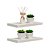 Kit 2 Prateleiras 30 x 15cm Branco Espessura 25mm Suporte Invisível - Imagem 1