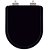 Assento Sanitário Poliester Soft Close Carrara Preto Fosco para vaso Deca - Imagem 1