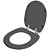 Assento Sanitario Poliester Soft Close Ascot Quartzo (Cinza Escuro) para vaso Ideal Standard - Imagem 2