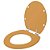 Assento Sanitario Poliester com Amortecedor Convencional Oval Amarelo Terra para vaso Celite - Imagem 2