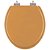 Assento Sanitario Poliester com Amortecedor Convencional Oval Amarelo Terra para vaso Celite - Imagem 1
