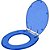 Assento Sanitario Poliester Izy Azul Transparente para vaso Deca - Imagem 2