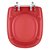 Assento Sanitario Poliester Sabatini Vermelho Transparente para vaso Icasa - Imagem 1