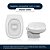 Tampa De Vaso Poliester Com Amortecedor Stylus Branco Para Bacia Celite - Imagem 4