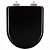 Assento Sanitário Poliester Soft Close Duna Ébano (Preto) para vaso Deca - Imagem 1