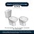 Assento Sanitário Poliester Soft Close Izy Cinza Real para vaso Deca - Imagem 4