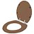 Assento Sanitario Poliester Colonial Ocre (Marrom) para vaso Hervy - Imagem 2
