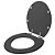 Assento Sanitário Poliester Soft Close Convencional / Oval Cinza Plus (Cinza Escuro) para vaso Hervy - Imagem 2