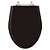 Assento Sanitario Poliester Absolute Preto para vaso Ideal Standard - Imagem 1