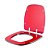Assento Sanitário Poliester Fit Vermelho Transparente para vaso Celite - Imagem 2