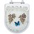 Assento Sanitário Poliester Decorado Life Branco com Borboleta para Vaso Celite - Imagem 1