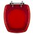 Assento Sanitário Poliester Thema Vermelho Transparente para vaso Incepa - Imagem 1