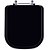 Tampa de Vaso Poliester Piano Preto Fosco para Bacia Deca 6lpf - Imagem 1