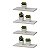 Kit 4 Prateleiras 40 x 10cm Branca Suporte Invisível - Imagem 1