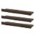 Kit 3 Prateleiras Porta Quadros 40 x 10cm Nogal Suporte Invisível - Imagem 2