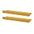 Kit 2 Prateleiras Porta Quadros 40 x 15cm Amarela Suporte Invisível - Imagem 1