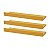 Kit 3 Prateleiras Porta Quadros 90 x 10cm Amarela Suporte Invisível - Imagem 1