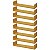 Kit 8 Prateleiras U 50 x 25cm Amarela Suporte Invisível - Imagem 1