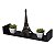 Kit 8 Prateleiras U 50 x 25cm Preta Suporte Invisível - Imagem 2