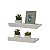 Kit 2 Prateleiras Porta Quadros 40 x 15cm Branca Suporte Invisível - Imagem 2