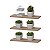 Kit 3 Prateleiras 40 x 15cm Carvalho Suporte Invisível - Imagem 2